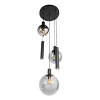 Steinhauer Hanglamp bollique Ø 60 cm 5 lichts 3800 zwart - thumbnail