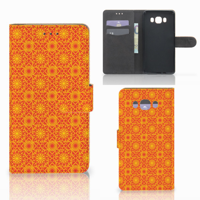 Samsung Galaxy J7 2016 Telefoon Hoesje Batik Oranje - thumbnail