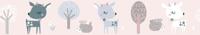 Noordwand Kids Walls Behangrand met hertjes en egels - 45837 - thumbnail