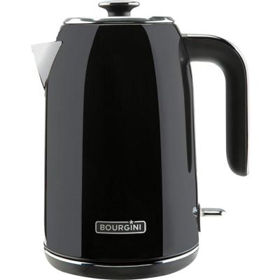Bourgini Retro Waterkoker 1.7L 2200W Zwart/RVS