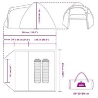 Koepeltent met dak met opslag met luchtopening Groen 384 x 254 x 170 cm - thumbnail