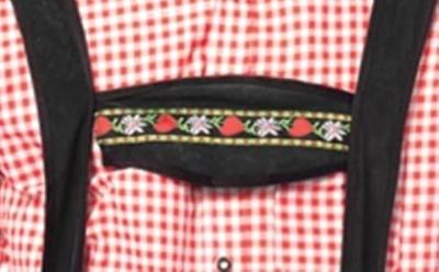 Lederhose Johann Zwart Kort