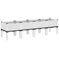 VidaXL Plantenbak met poten 160x40x42 cm polypropeen wit - thumbnail