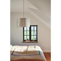 Hanglamp wit zwart papieren kap E27 fitting &apos;Nordlux Cardine 50&apos; - thumbnail