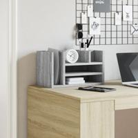Bureau organiser 44,5x24x25 cm bewerkt hout grijs sonoma eiken - thumbnail