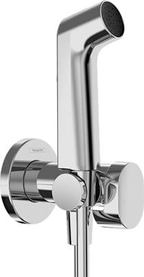 Hansgrohe bidethanddouche 1jet EcoSmart voor warm water met douchehouder en doucheslang 125 cm, chroom Hansgrohe bidethanddouche 1jet EcoSmart voor warm water met douchehouder en doucheslang 125 cm, chroom