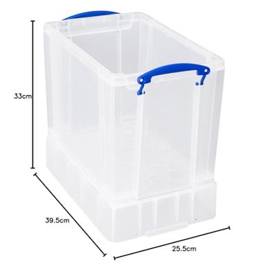 Opbergbox ru 19ltr 395x255x330mm transp wit