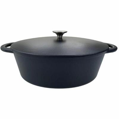 Gietijzeren braadpan - BAUMALU - 336408 - Ovaal 33 cm - Matzwart