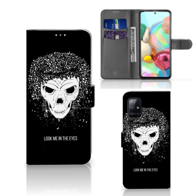 Telefoonhoesje met Naam Samsung Galaxy A71 Skull Hair