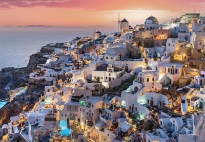 Clementoni legpuzzel tinten van santorini, 1000st.
