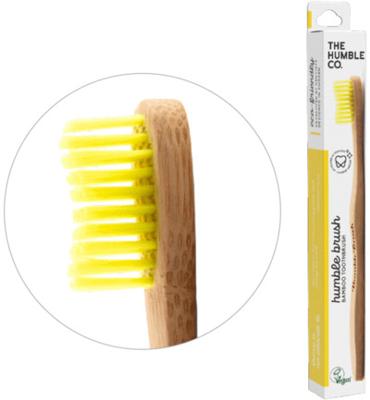 Tandenborstel bamboe medium geel