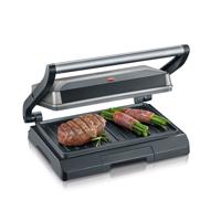 Severin compacte multigrill 800w grijs metallic kg 2394 - thumbnail
