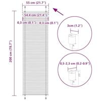 Pliss rolgordijn 55x200 cm stofbreedte 54,4 cm polyester crme - thumbnail