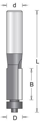 Hikoki Accessoires 8 Mm Kantenfrees Met Onderlager 12.7X63 - 754109