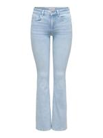 Only Onlblush Mid Flared Dnm Cro495 Noos 15363225 Flare Light Blue Bleached Denim - thumbnail