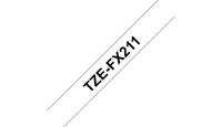 Brother TZe-FX211 Labeltape flexibel Tapekleur: Wit Tekstkleur: Zwart 6 mm 8 m - thumbnail