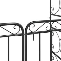 Tuinboog met poort 108x45x235 cm staal zwart - thumbnail
