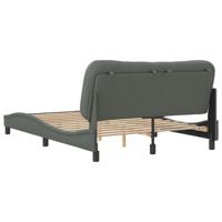 Bedframe zonder matras stof donkergrijs 140x190 cm - thumbnail