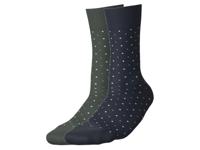 esmara 2 Paar sokken (Stippen/groen/marineblauw, 39-42) - thumbnail