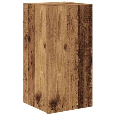 Tv-meubelset met plank Wandgemonteerd met opslag met de deur 4 pcs Oud hout 30.5 x 30 x 90 cm