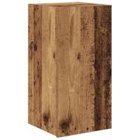 Tv-meubelset met plank Wandgemonteerd met opslag met de deur 4 pcs Oud hout 30.5 x 30 x 90 cm - thumbnail