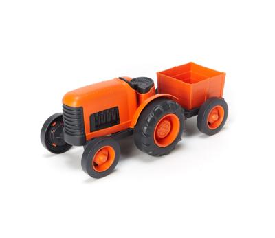 Green Toys tractor met aanhangwagen oranje Green Toys tractor met aanhangwagen oranje