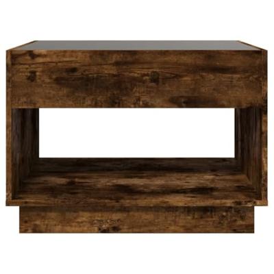 Salontafel met Infinity LED 70x50x50 cm gerookt eikenkleurig Salontafel met Infinity LED 70x50x50 cm gerookt eikenkleurig