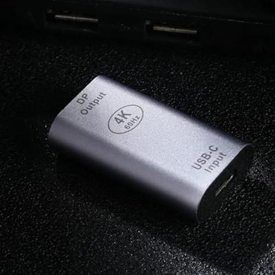 Type-C / USB-C Female to Mini DP Female Aluminium Alloy Adapter (Zilver)