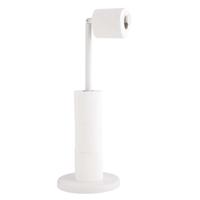 Toiletrolhouder metaal draaibaar wit - thumbnail