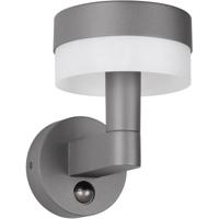 LED Wandlamp Buiten - 8W. 800 Lumen. 3000K Warm Wit. Bewegingssensor. Antraciet Aluminium - thumbnail