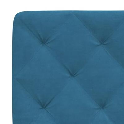 Bed met matras fluweel blauw 90x190 cm