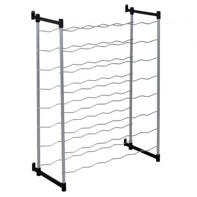 Metaltex Merlot Flessenrek voor 48 Flessen 59x26x85 cm Zilver/Zwart