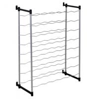 Metaltex Merlot Flessenrek voor 48 Flessen 59x26x85 cm Zilver/Zwart - thumbnail