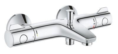 GROHE Grohtherm 800 badkraan thermostatisch met omstel en koppelingen EcoJoy en volumegreep met ecobutton chroom 34567000
