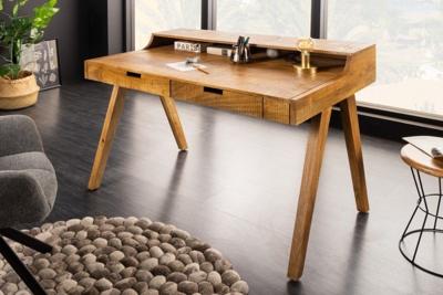 Stevige secretaire MONSOON 120 cm mangohouten bureau - 41165