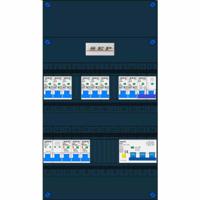 SEP 6 groepen 230V 3 aardlekschakelaars 30mA hoofdschakelaar 4 polig krachtgroep 16A B 3910500920 - thumbnail