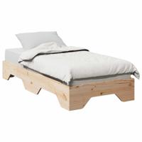 Bedframe zonder matras stapelbaar 90x200 cm massief hout - thumbnail