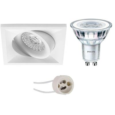 Philips CorePro LED Inbouwspot Vierkant Mat Wit Kantelbaar GU10 3W 4000K