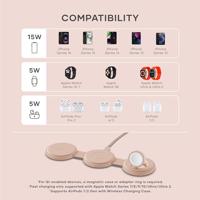 Satechi OntheGo 3-in-1 Qi2 wireless charger (15W) - Desert Rose - thumbnail