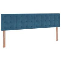 Ottoman bed met matrassen 160x200cm fluweel donkerblauw - thumbnail