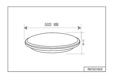 Trio Witte led plafonnièreLimbus Ø 50cm - R67021931