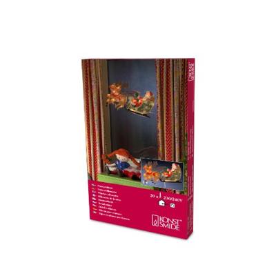 Raamsilhouet Kerstslee 20 LED 45x28cm Raamsilhouet Kerstslee 20 LED 45x28cm