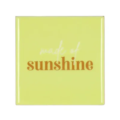 Daan Kromhout Design tegeltje keramiek sunshine 10x10cm green
