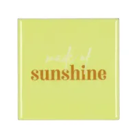 Daan Kromhout Design tegeltje keramiek sunshine 10x10cm green - thumbnail