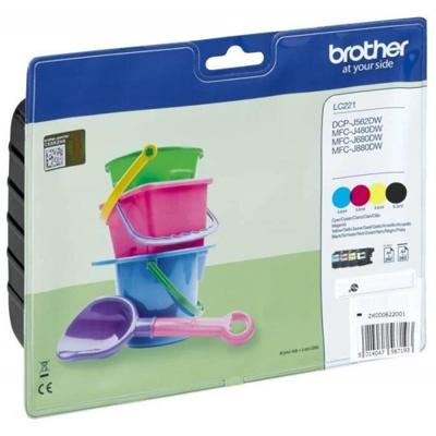 Brother inktcartridge, 260 pagina's, OEM LC-221VALBP, 4 kleuren