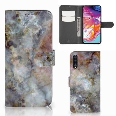 Samsung Galaxy A70 | Bookcase | Marmer Grijs Samsung Galaxy A70 | Bookcase | Marmer Grijs