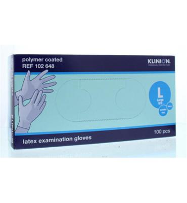 Klinion Onderzoekshandschoen prot latex maat L poedervrij 100 Stuks