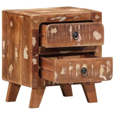Nachtkastje 2 st 40x32x46 cm massief gerecycled hout