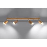 Plafondlamp BERG 4 naturel hout - thumbnail