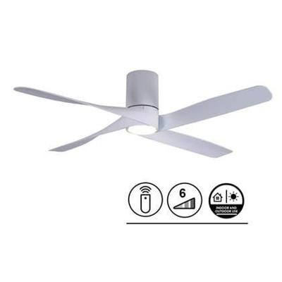 Lucci AIR Riviera Plafondventilator 35 W (Ø x h) 132 cm x 28 cm Wit Met afstandsbediening